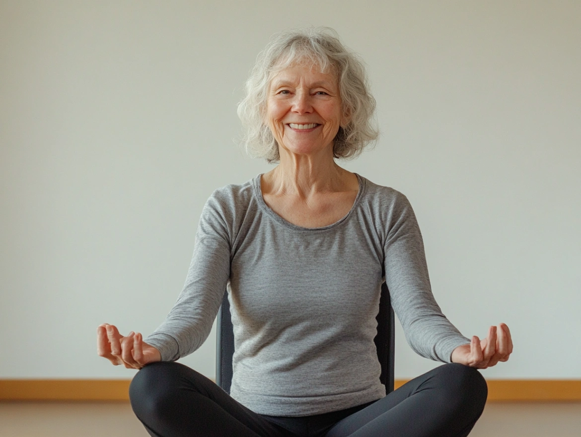 Йога на стільці для людей з обмеженою рухливістю